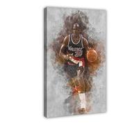 Mnyuein Poster Terry Porter 7 sur toile de basket-ball pour chambre à coucher, bureau, chambre, cadre cadeau : 30 x 45 cm