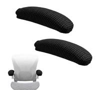 MNYXIS 1 Paire de Housse Accoudoir Fauteuil Bureau, Protection Accoudoir Chaise Bureau Extensible, Noir Taille M (23-30cm), Housse de Chaise de Bureau pour Fauteuil Gaming et Ordinateur