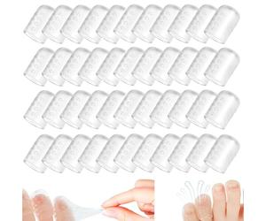 MNYXIS 60 Pièces Protège Orteils en Silicone Transparent, Protection Orteils Pied contre Frottement, Capuchon Orteil Respirant pour Ampoules, Cors et Callosités, Confortable pour Hommes et Femmes