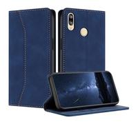 Mo-Beauty Coque Compatible avec pour Huawei Honor 8X / 9X Lite, Etui Protection Housse Premium en Cuir PU Portefeuille Rabat Clapet Case, Pochette Flip Magnétique Étui Case Coque Cuir (Bleu)