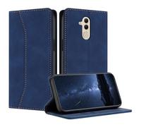 Mo-Beauty Coque Compatible avec pour Huawei Mate 20 Lite, Etui Protection Housse Premium en Cuir PU Portefeuille Rabat Clapet Case, Pochette Flip Fermeture Magnétique Étui Case Coque Cuir (Bleu)