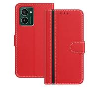 Mo-Beauty Coque Compatible avec pour Nokia HMD Pulse Pro/HMD Pulse/HMD Pulse Plus,Cuir PU Portefeuille Rabat Clapet Case [Fermeture magnétique] [3 Porte Cartes] [ Antichoc Stand ] (Rouge)