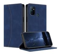 Mo-Beauty Coque Compatible avec pour OnePlus Nord N100, Etui Protection Housse en Cuir PU Portefeuille Rabat Clapet Case, Pochette Flip Fermeture Magnétique Étui Case Coque Cuir (Bleu)