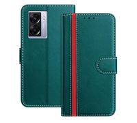 Mo-Beauty Coque Compatible avec pour Oppo A77 5G / Oppo A57 5G,Cuir PU Portefeuille Rabat Clapet Case [Fermeture magnétique] [3 Porte Cartes] [ Antichoc Stand ] Etui pour Oppo A77 5G(Vert)