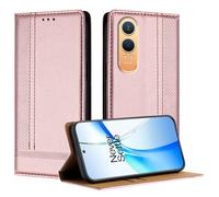 Mo-Beauty Coque pour OnePlus Nord CE4 Lite 5G, Etui pour OnePlus Nord CE4 Lite 5G, Housse avec Fermeture Magnétique Porte Cartes 360 Degrés Antichoc Protection Stand Fonction - Or Rose