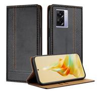 Mo-Beauty Coque pour Oppo A57 5G / A77 5G, Etui pour Oppo A77 5G, Housse avec Fermeture Magnétique Porte Cartes 360 Degrés Antichoc Protection Stand Fonction - Noir