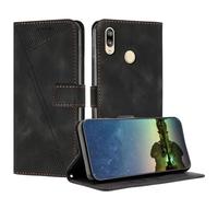 Mo-Beauty Etui Coque pour Huawei Honor 8X, Coque de Telephone en Cuir de Première Qualité [Pochette de Portefeuille] Porte Carte Magnétique Compatible avec Coque Huawei Honor 8X - Noir