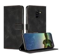 Mo-Beauty Etui Coque pour Samsung Galaxy A6 Plus 2018 / A9 Star Lite, Coque de Telephone en Cuir de Première Qualité [Pochette de Portefeuille] - Noir