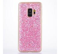 Mo-Beauty pour Galaxy S9 Coque [avec Protection d'écran], Luxe Bling Brillant éclat Paillettes Cristalrésistant aux Chocs Shining TPU Coque de Protection Coque pour Samsung Galaxy S9 (Rose)