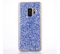 Mo-Beauty pour Galaxy S9 Coque [avec Protection d'écran], Luxe Bling Brillant éclat Paillettes Cristalrésistant aux Chocs Shining TPU Coque de Protection Coque pour Samsung Galaxy S9 (Bleu)