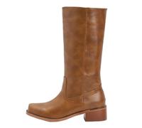 Mo Joc Bottes au-dessus du genou pour femme avec pointe carrée | Talon bloc bas de 4,5 cm et hauteur de tige de 30,5 cm | Surface en cuir synthétique | Doublure chaude en fourrure synthétique |