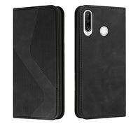Mo-Somnus Coque pour Huawei Y6P 2020, Etui Huawei Y6P 2020 Cuir, PU Cuir Portefeuille Housse et Magnétique Flip Pochette Étui à Rabat Protection Case avec Antichoc TPU Housse (Noir)