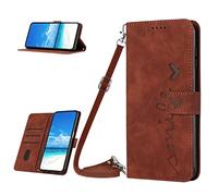 Mo-Somnus Coque pour Motorola Moto E13, Etui en Cuir PU Portefeuille Antichoc Flip pour Moto E13 avec lanière [Fentes de Cartes] [Fonction Support] [Fermeture Magnétique] - Marron