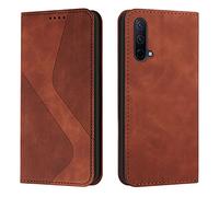 Mo-Somnus Coque pour OnePlus Nord CE 5G, Etui OnePlus Nord CE 5G Cuir, PU Cuir Portefeuille Housse et Magnétique Flip Pochette Étui à Rabat Protection Case avec Antichoc TPU Housse (Marron)