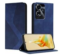 Mo-Somnus Coque pour Oppo A59 5G, Housse en Cuir Oppo A59 5G, Cuir Portefeuille Housse avec Magnétique Flip Étui à Rabat Case Etui Oppo A59 5G (Bleu)