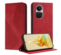 Mo-Somnus Coque pour Oppo Reno10 5G / Reno10 Pro 5G, Housse en Cuir Oppo Reno10 5G / Reno10 Pro 5G, Cuir Portefeuille Housse avec Magnétique Flip Étui à Rabat Case Etui Oppo Reno10 Pro 5G (Rouge)