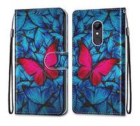 Mo-Somnus Coque pour Xiaomi Redmi 5 Plus, Etui en Cuir PU Portefeuille Housse Coque avec 360 Degrés Silicone Antichoc Protection Cover Cuir Pochette Magnétique und Flip Béquille (Papillon)