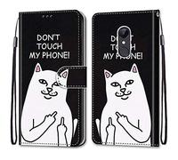 Mo-Somnus Coque pour Xiaomi Redmi 5 Plus, Etui en Cuir PU Portefeuille Housse Coque avec 360 Degrés Silicone Antichoc Protection Cover Cuir Pochette Magnétique und Flip Béquille (Chat 5)