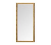 MO.WA Miroir Mural avec Cadre Classique, 35 x 75, fabriqué en Italie, Miroir rectangulaire doré, Montage Mural, en Bois Cadre Fin, pour Chambre, Maison, entré, Salle de Bain