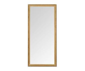 MO.WA Miroir Mural avec Cadre Classique, 35 x 75, fabriqué en Italie, Miroir rectangulaire doré, Montage Mural, en Bois Cadre Fin, pour Chambre, Maison, entré, Salle de Bain