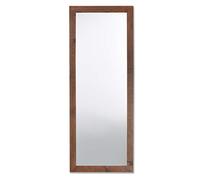 MO.WA Miroir Mural avec Cadre en Bois, 57 x 147 cm, Miroir Rustique, Maron Wengué, Style Moderne scandinave, Pleine Longueur, fabriqué en Italie