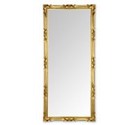 MO.WA Miroir Mural Classique 82x182, Grand Cadre Baroque Feuille d'or, Miroirs Bois, Pleine Longueur, Miroir Long Cadre Baroque, Miroir Classique, Made in Italy