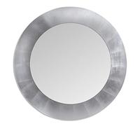 MO.WA Miroir Mural Moderne Ø100 cm Feuille Argent Made in Italy Grand Cadre Rond décoration muraux déco Maison avec Design Contemporain Made in Italy