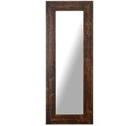 MO.WA. Miroir Mural Moderne 57x147, Cadre en Bois Long Rustique, Miroirs scandinave, Grand Mirroir Contour Bois, accrocher Couloir Chambre vestiaire Salon Made in Italy