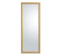 MO.WA Miroir Mural Moderne Long, fabriqué en Italie, Miroir Or 55x145, Miroir Mural rectangulaire, Miroir Classique pour Couloir, Chambre, Salon, entrée Maison