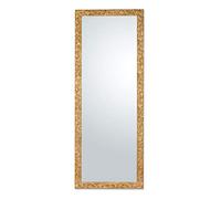 MO.WA Miroir Mural rectangulaire, Miroir Mural Classique, fabriqué en Italie, Miroir Moderne d'entrée Chambre Salle de Bain Couloir (Or, 145L x 55l cm)