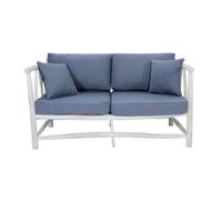 Moa fauteuil 2 personnes en teck avec coussin gris