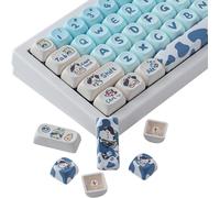 Moa Lot De 142 Keycaps - Profilés Moa - Dye Sublimation - Disposition Personnalisée Ansi - Compatible Avec Les Commutateurs Cherry Mx - Clavier Mécanique