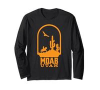 Moab Utah Cowboy Cheval et Cactus Manche Longue