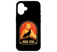 Moab Utah Live Love Explore Loup Hurlant Coque pour iPhone 16
