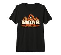 Moab Utah Trails Canyons Red Rock Adventure Design rétro T-Shirt Haut de Gamme