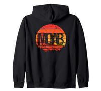 Moab Utah Vintage Rétro Style Coucher de Soleil Vieilli Art scénique Sweat à Capuche