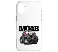 Moab Utah Voiture de Rallye Rétro Offroad 4x4 Dessin Animé Coque pour iPhone 16 Plus