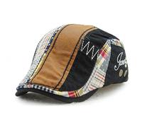 MOACC M Casquette Beret Plate,Chapeaux pour Hommes,Respirant Réglable Lvy Gavroche Casquette, Vintage Newsboy Flat Caps Maille Chapeau