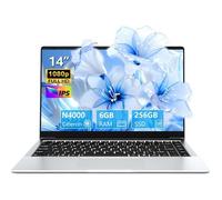 Moacreto Celeron N4000 14.1 Inch Laptop 6GB RAM 256GB SSD Celeron N4000 Laptop 180 Swivel Screen with Mini-HDMI, 2USB 3.0, 5000mAh