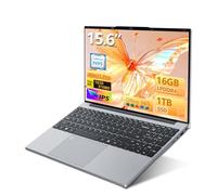 Moacreto Ordinateur Portable 15,6 Pouces avec Office 365, 16Go RAM 1TB SSD Celeron N95, PC Portable 1920 * 1080 FHD WiFi5, Laptop avec Touch ID Clavier rétroéclairé