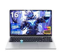 Moacreto Ordinateur Portable 16 Pouces, 16 Go RAM SSD 512 Go Alder Lake N100(jusqu'à 3,4 GHz), PC Portable écran IPS FHD 1200P, Clavier Rétroéclairé, WiFi 5, BT5.0, USB 3.0, Mini HDMI Laptop