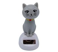 Moageme Danse Solaire en Forme Chat Jouet Dansant à énergie Solaire Figurine Solaire Dansante Chat Mignon Qui Bouge la tête Figurines solaires Décor Tableau Bord Voiture, décor Bureau