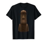Moai Head Chili île de Pâques T-Shirt Graphique avec Valeur, Homme, Noir, XL