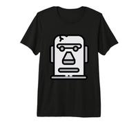 Moai Head Chili île de Pâques T-Shirt Haut de Gamme