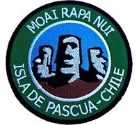moaï Île de Pâques Rapa nui Embroidered Iron on Patch/8,9 cm Écusson brodé géant Têtes Trekking Applique