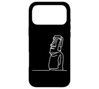 Moai Statue Line Art Île de Pâques Dessin Coque pour iPhone 17 Pro Max