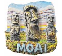 Moai Statue sur l'île de Pâques Chili Touristique Souvenir 3D Frigo Aimant Maison Cuisine Réfrigérateur Décoration Aimant Garder Artisanat