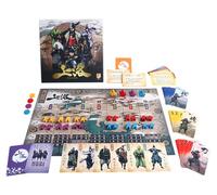 Joraku Deluxe - par Moaideas Game Design | Stratégie et tactique au Japon féodal | Comprend 40 meeples samouraï en bois | Rencontre le contrôle de zone | 2 à 4 joueurs | 20 à 40 minutes