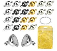 MOAMUN 20 PCS Bijoux Fermoir Magnétique Converter Pour Collier Bracelet Bijoux Faisant, Des Conclusions Magnétiques(mélange 8mm)