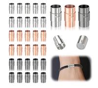 MOAMUN 30 Bijoux Fermoir Bracelet Magnétiques, Fermoir Collier fermoir magnetique, Durables Attache Bracelet pour Bricolage Bracelet Collier Cheville Bijoux Fabrication(5mm)